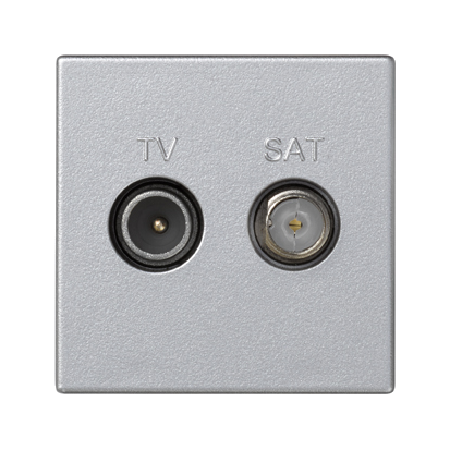 Gniazdo antenowe K45 TV-SAT częstotliowść:5MHz÷2400MHz 45×45mm aluminium-256470