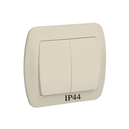 Łącznik świecznikowy z podświetleniem do wersji IP44 beżowy 10AX-255475