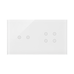 Panel dotykowy 2 moduły 2 pola dotykowe poziome, 4 pola dotykowe, biała perła-251707