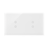 Panel dotykowy 2 moduły 2 pola dotykowe pionowe, 2 pola dotykowe pionowe, biała perła-251713
