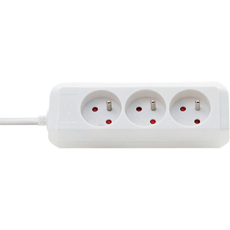 Listwa zasilająca Eco-Line 3 gniazda biały 1,5m H05VV-F 3G1,5 *FR*