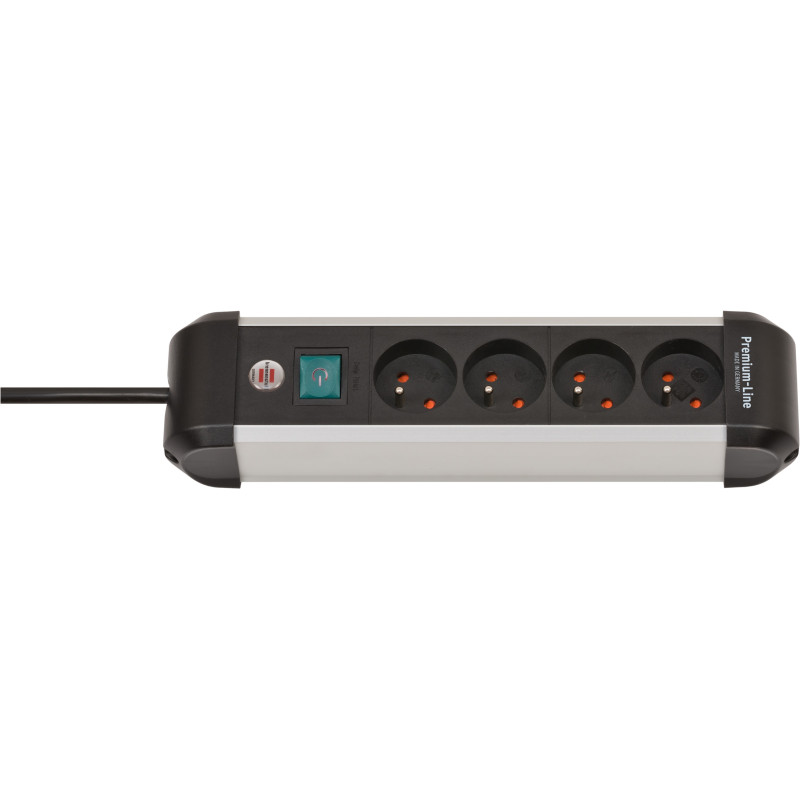 Listwa zasilająca Premium-Alu-Line 4 gniazda 1,8 m H05VV-F 3G1,5 *FR/BE*