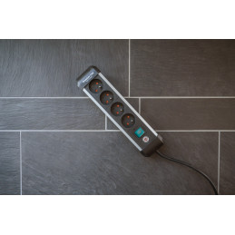 Listwa zasilająca Premium-Alu-Line 4 gniazda 1,8 m H05VV-F 3G1,5 *FR/BE*