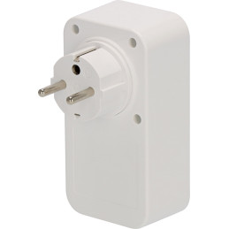 Elektroniczny licznik czasu z USB A i USB C biały/czarny *FR*