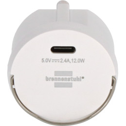 Adapter gniazda USB C 2,4A biały