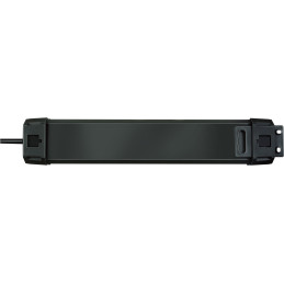 Listwa zasilająca przeciwprzepięciowa Premium-Line 60.000A 4-gniazda czarny 3m H05VV-F 3G1,5 *BE*