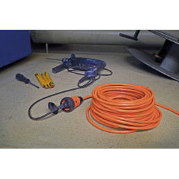 Kabel przedłużający professionalLINE VQ 2104 IP44 25m H07BQ-F 3G1,5 Pomarańczowy *BE*