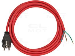 Brennenstuhl Przewód elektryczny/ Przewód 3m (kabel w kolorze czarnym, do zastosowań zewnętrznych, IP44) czerwony-248239