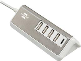 brennenstuhl®estilo USB multi charger z tekstylnym kablem 1,5m 4x ładowarka USB typ A + 1x ładowarka typ C-264823