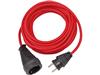 Kabel przedłużający w otulinie z wysokiej jakości tworzywa sztucznego 5m czerwony H05VV-F 3G1,5 *FR*-248294