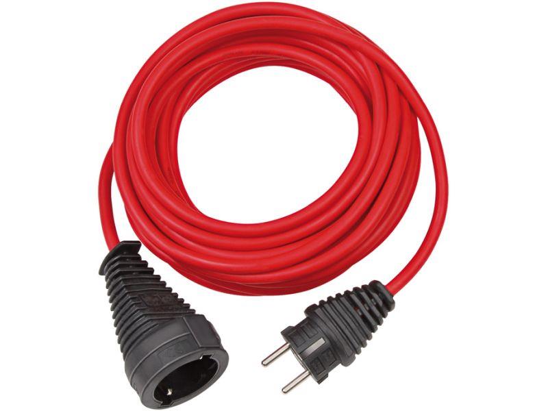 Kabel przedłużający w otulinie z wysokiej jakości tworzywa sztucznego 10m czerwony H05VV-F 3G1,5 *FR*-248295
