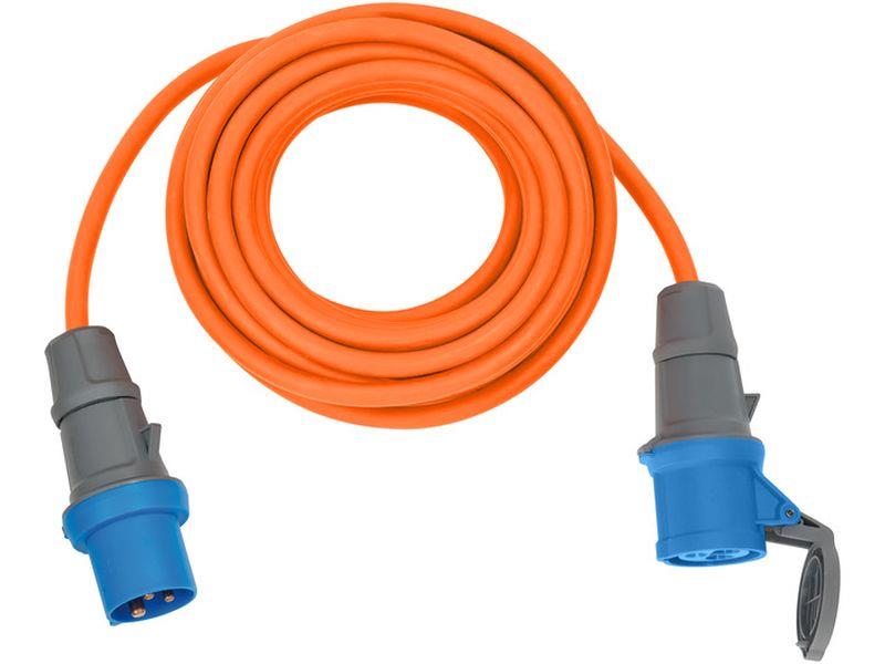 Kabel przedłużający CEE IP44 do zastosowań kempingowych/morskich 10m H07RN-F 3G2,5 pomarańczowy CEE 230V/16A wtyk i złącze-24832