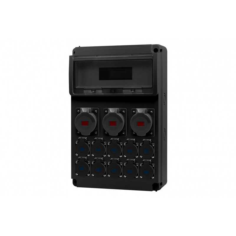 Rozdzielnica LEGATO 16M SCENIC - gniazda 3x32A 5p, 10x230V /16 modułów/ IP44