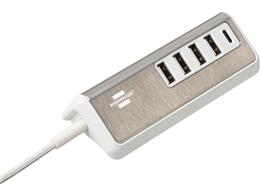 brennenstuhl®estilo USB multi charger z tekstylnym kablem 1,5m 4x ładowarka USB typ A + 1x ładowarka typ C-264826