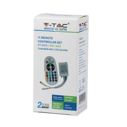 Sterownik taśm LED RGB 72W podczerwień 24 przyciski V-TAC VT-2472