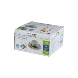 Oczko V-TAC GU10 ruchome uchylna ślimak satyna VT-700S
