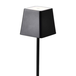 Lampka biurkowa nocna V-TAC 2W LED 36cm ładowanie ściemnianie IP54 czarna VT-7563 3000K 200lm