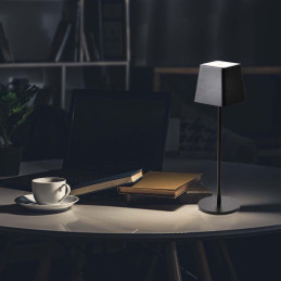 Lampka biurkowa nocna V-TAC 2W LED 36cm ładowanie ściemnianie IP54 czarna VT-7563 3000K 200lm