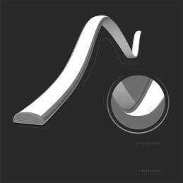 Profil aluminiowy V-TAC 2mb anodowany do taśm LED elastyczny giętki 18x6mm VT-8138
