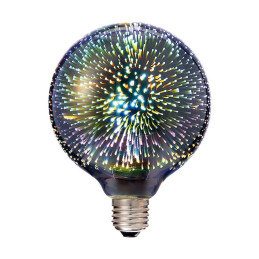 Żarówka LED V-TAC 3W E27 Filament Gwiazdy 3D Kula Glob G125 VT-2233 3000K 40lm
