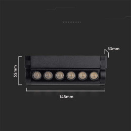 Oprawa projektor szynosystem magnetyczny 48V V-TAC 5W LED 34st VT-4205 3000K 600lm 3 lata gwarancji