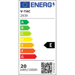 Projektor oprawa elewacyjna V-TAC 17W LED czujnik ruchu biała IP65 VT-11020S 4000K 2520lm