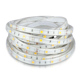 Taśma LED V-TAC 12V SMD5050 150LED IP65 rękaw 6W/m VT-5050 30-IP65 3000K 500lm