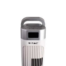 Wentylator wieżowy V-TAC z wyświetlaczem temperatury i pilotem 55W 95cm biały VT-5536