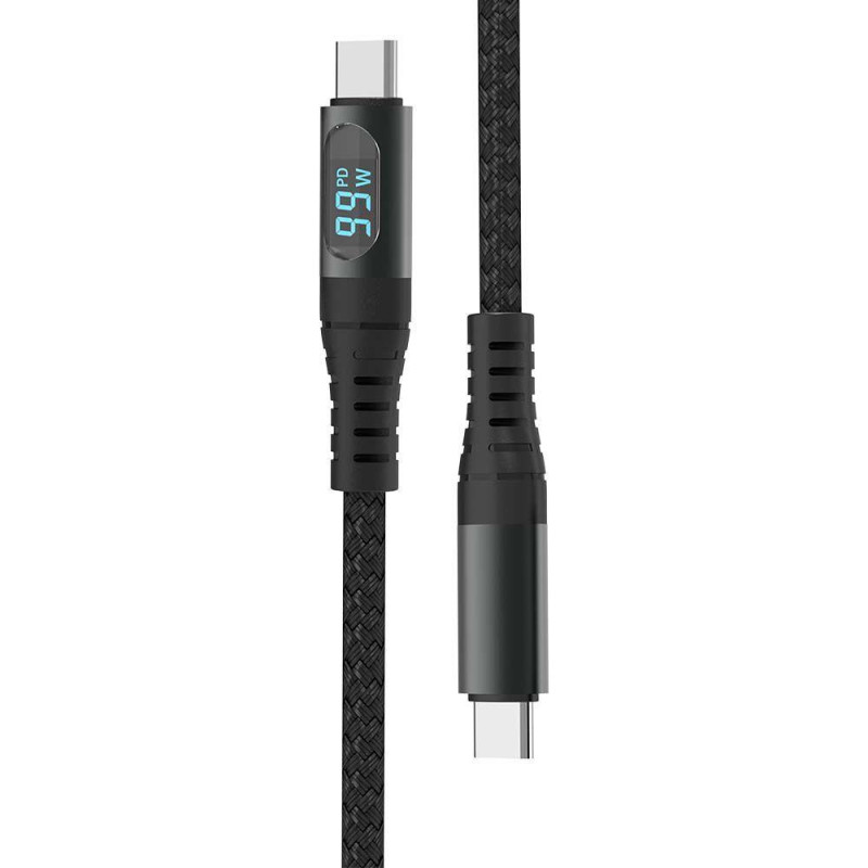 Przewód type C do typ C USB V-TAC 1Mb czarny high speed LCD 100W VT-5303