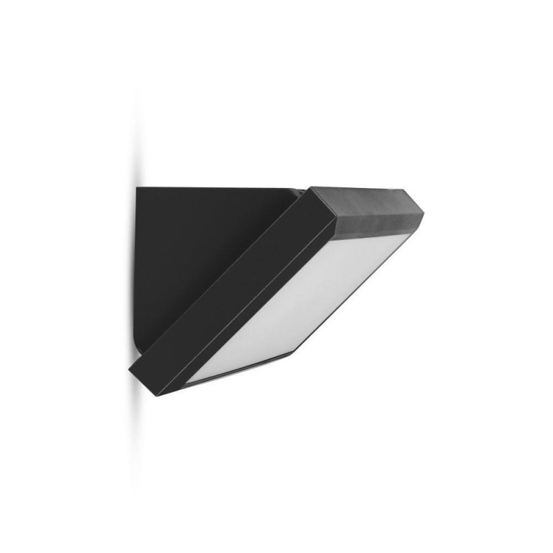 Oprawa ścienna V-TAC 12W LED ukośna czarna IP65 VT-8054 4000K 1250lm