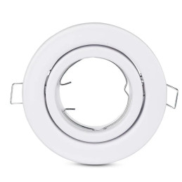 Oczko V-TAC GU10 okrągłe ruchome białe VT-7227RD-WH