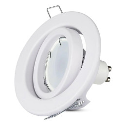 Oczko V-TAC GU10 okrągłe ruchome białe VT-7227RD-WH