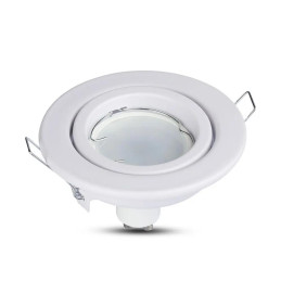 Oczko V-TAC GU10 okrągłe ruchome białe VT-7227RD-WH