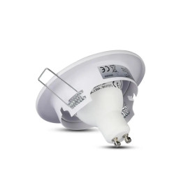 Oczko V-TAC GU10 okrągłe ruchome białe VT-7227RD-WH