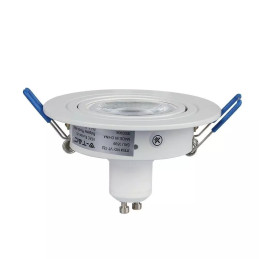 Oczko V-TAC aluminiowe odlew 1xGU10 okrągłe białe VT-782RD-WH