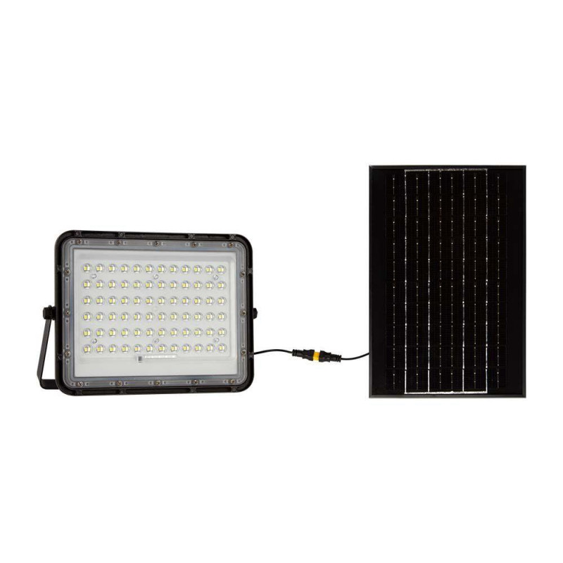 Projektor LED solarny V-TAC 15W pilot auto timer IP65 czarny VT-120W 4000K 1200lm