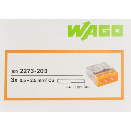 Szybkozłączka WAGO 3x 0,5-2,5mm2 2273-203 1opk. 100szt.