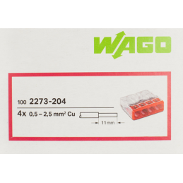 Szybkozłączka WAGO 4x 0,5-2,5mm2 - 1opk. 100szt.
