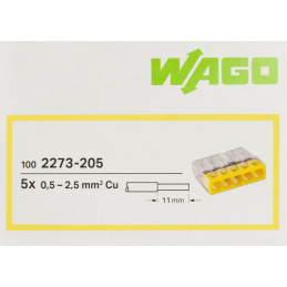 Szybkozłączka WAGO 5x 0,5-2,5mm2 2273-25 1opk. 100szt.