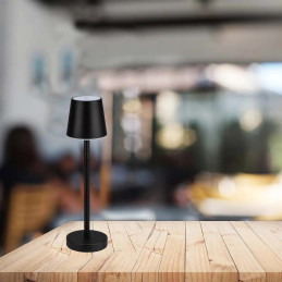 Lampka Biurkowa Nocna V-TAC 3W LED 39cm Ładowanie Ściemnianie Czarna VT-7703 4000K 70lm