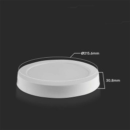 Panel LED V-TAC natynkowy premium downlight 18W okrągły fi215 VT-60018 3000K 1850lm