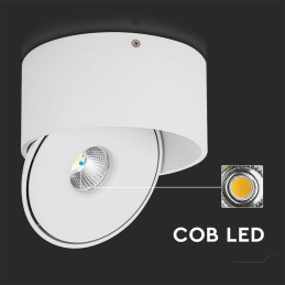 Oprawa natynkowa downlight V-TAC 28W uchylna CRI90 CCT biała VT-2833 3000K-4000K-6400K 2500lm