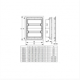 Rozdzielnica podtynkowa ERP 3x12 drzwi metal