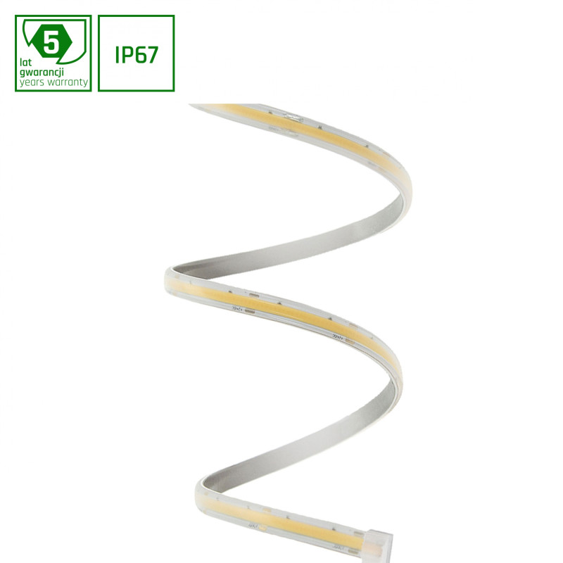 PASEK LED 55W/5m COB 24V WW 5 LAT 1M (ROLKA 5M) - w silikonie mattcoated IP67