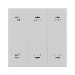 WŁĄCZNIK ŚWIATŁA ON OFF / 4 SCENY CCT DIMM CR2032 BIAŁY KONEKTO MESH