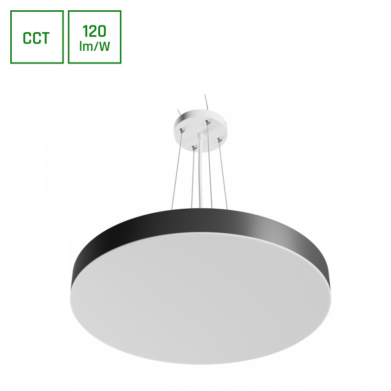 NYMPHEA OPTIMA BLACK 36W CCT 230V 120ST IP20 FI400X50MM BIAŁY CZARNY OKRĄGŁA