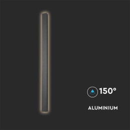 Oprawa ścienna elewacyjna LED linia V-TAC 16W IP65 antracyt 100cm VT-1176 3000K 2035lm
