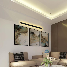 Oprawa ścienna elewacyjna LED linia V-TAC 16W IP65 antracyt 100cm VT-1176 3000K 2035lm