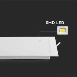 Panel LED V-TAC wpuszczany premium downlight 18W kwadrat 220x220 VT-61018 3000K 1850lm