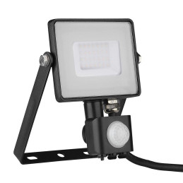 Projektor LED V-TAC 30W SAMSUNG CHIP czujnik ruchu funkcja cut-OFF czarny VT-30-S-B 3000K 2400lm 5 lat gwarancji